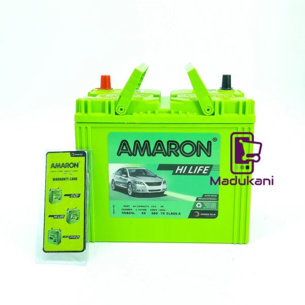 AMARON Hi Life 55B24L 60AH 380Amps 75MIN Class A Car Battery