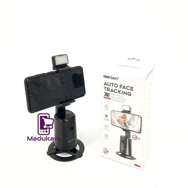 Auto Face Tracking Phone Holder, No App Required, 360° Rotation Stand