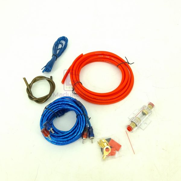 Car Subwoofer Amplifier Audio Wiring Kit ,1500W 8GA Cable, RCA Cable, 60 AMP Fuse Holder