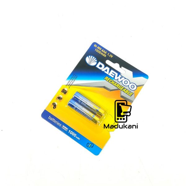 Daewoo 1000mAh Rechargeable AAA Batteries