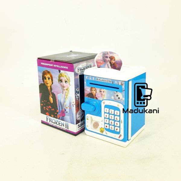 Purple FROZEN II ATM-Style Piggy Bank for Paper Money and Coins