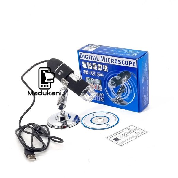 USB Digital Microscope 40X to 500X Magnification, 8 LED Illumination